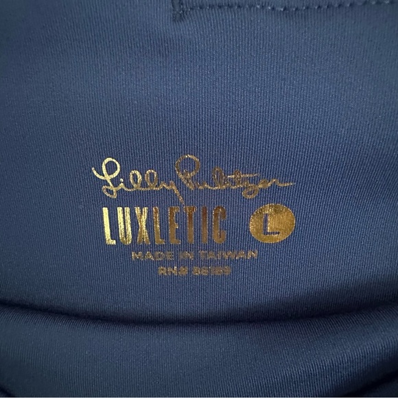 Size L Lilly Pulitzer Luxletic 24" Weekender High-Rise Legging Oyster Bay Navy - Picture 7 of 8